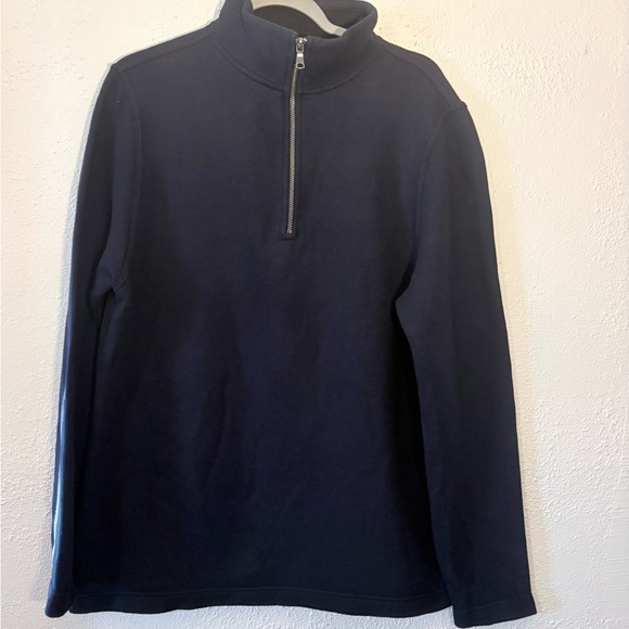 Banana Republic Other - Banana Republic 1/4 Zip Up Pullover Cotton Blend Sweater Navy Blue Men’s Size L